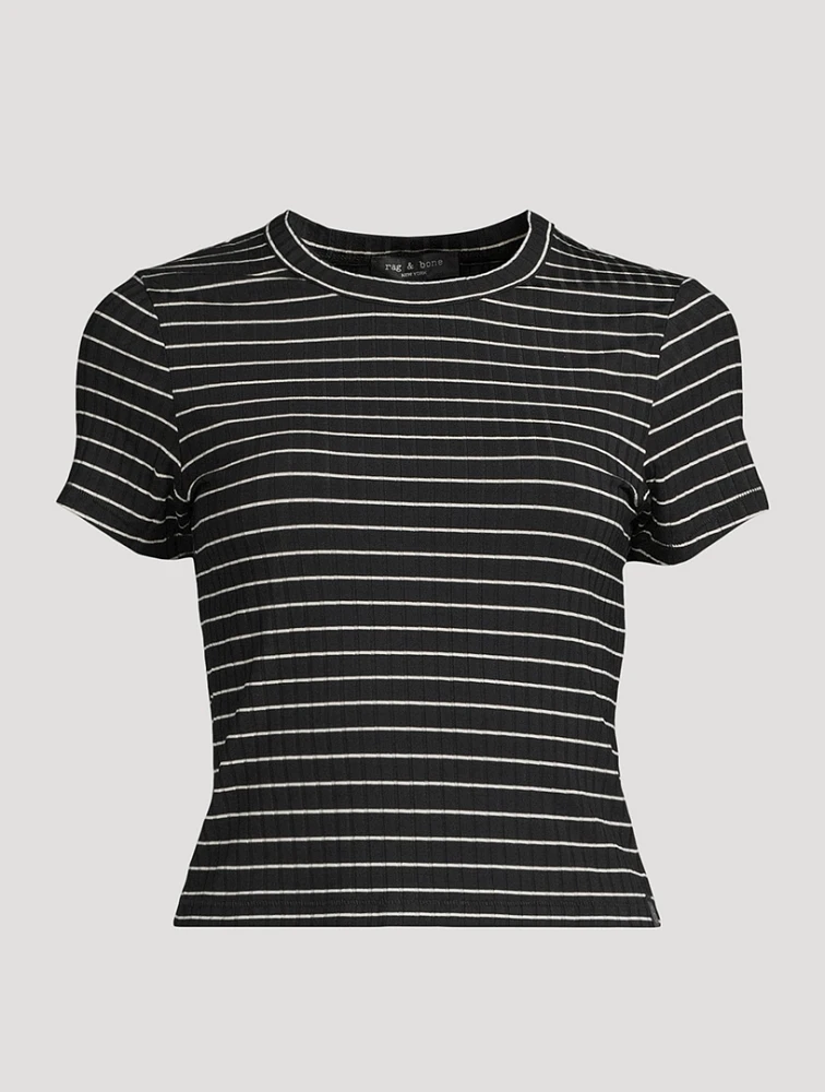 Luca Ribbed Baby T-Shirt Stripe Print