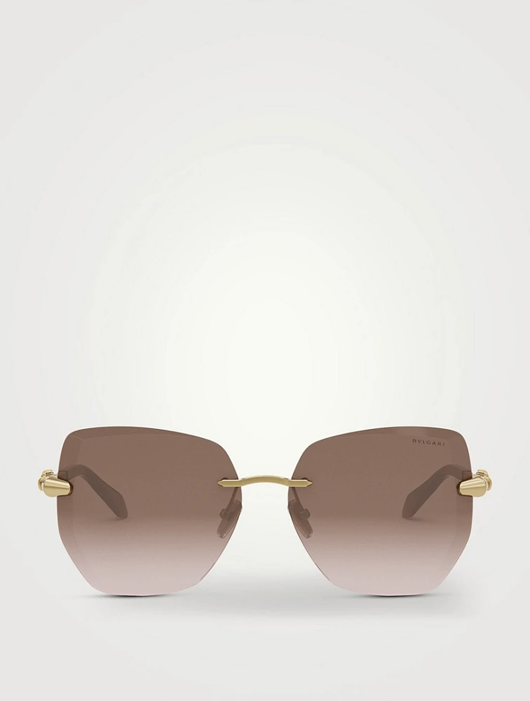 Serpenti Viper Geometric Sunglasses