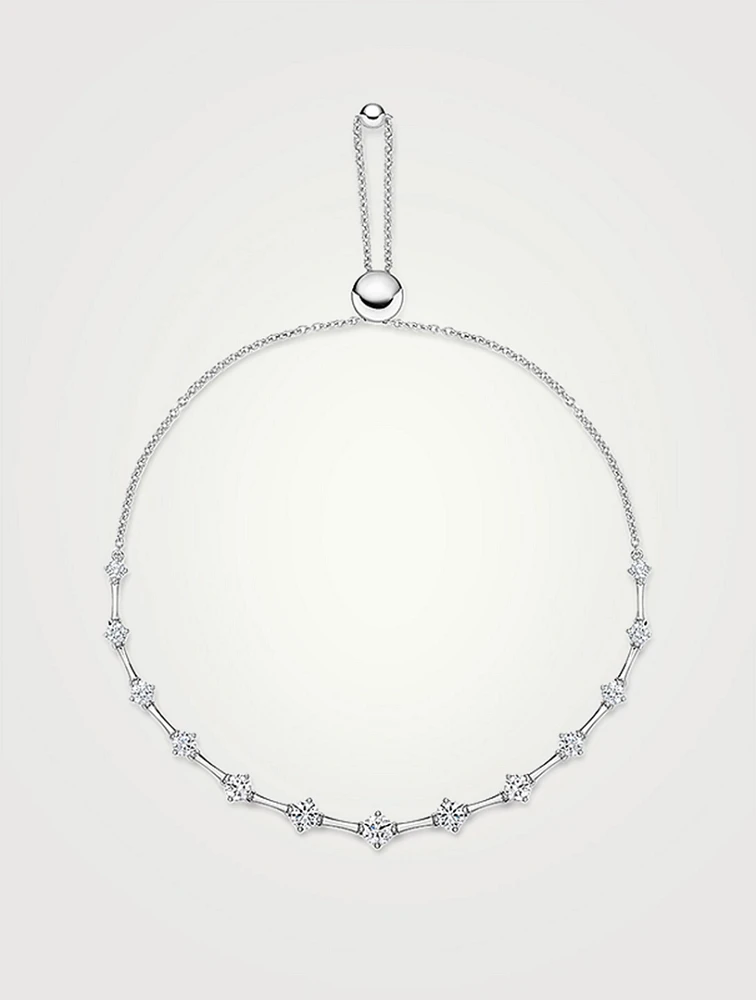 Cadence 18K Gold Bolo Bracelet With Diamonds