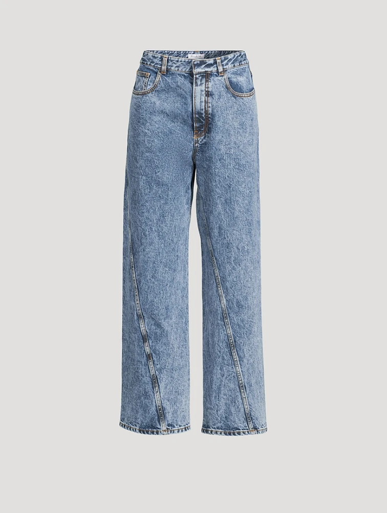 Twisted-Seam Straight Jeans