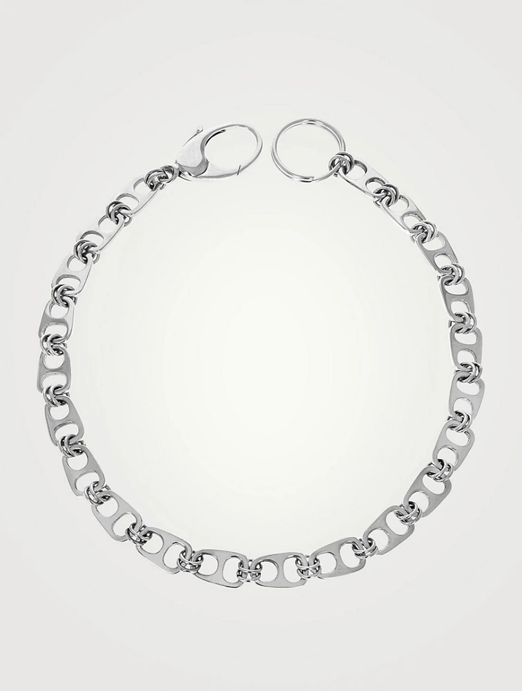 Silver Pop Tab Wallet Chain