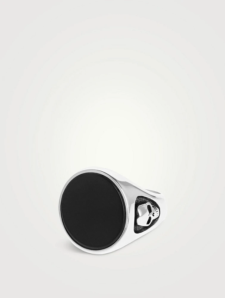 Silver Onyx Signet Ring