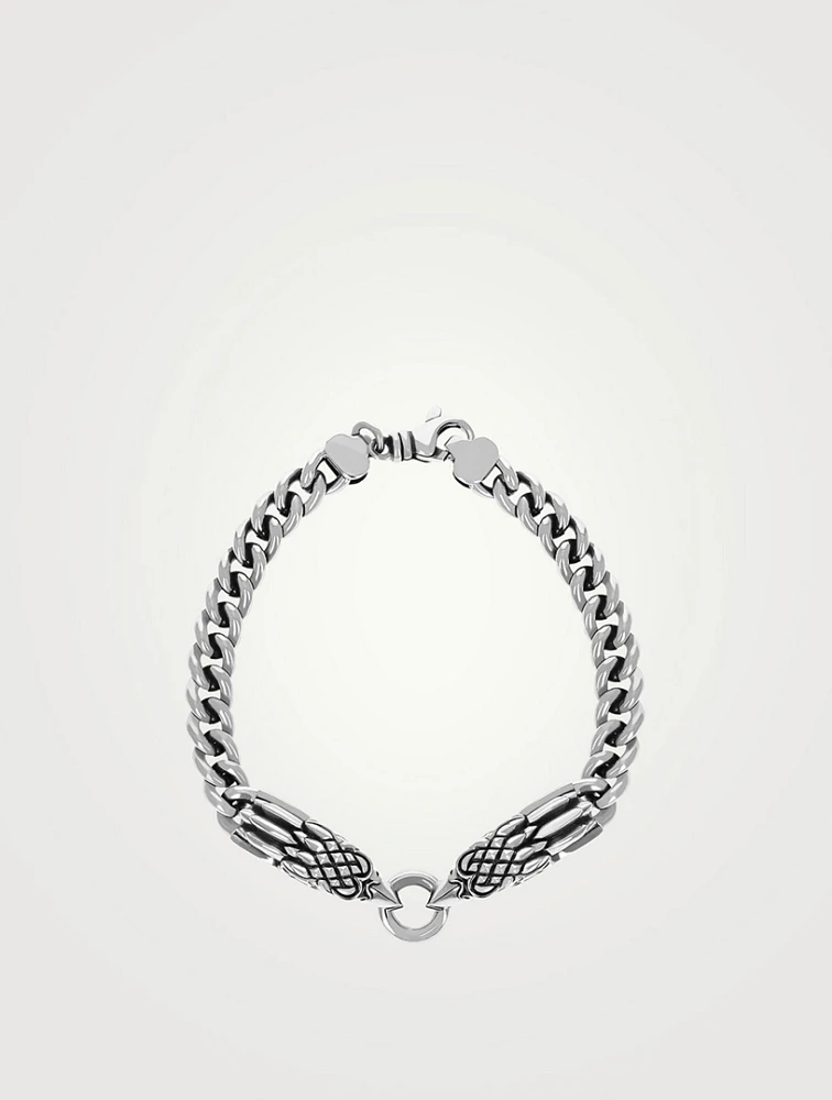 20th Anniversary Silver Double Eagle Chain Bracelet