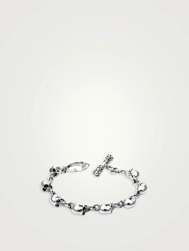 Small Silver Skull Bracelet
