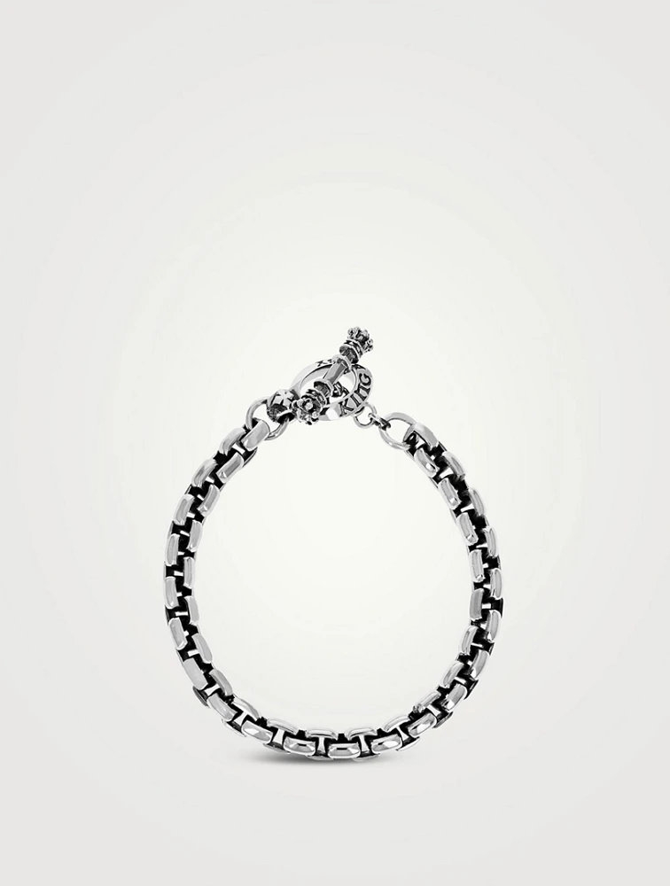 Silver Box Chain Link Bracelet