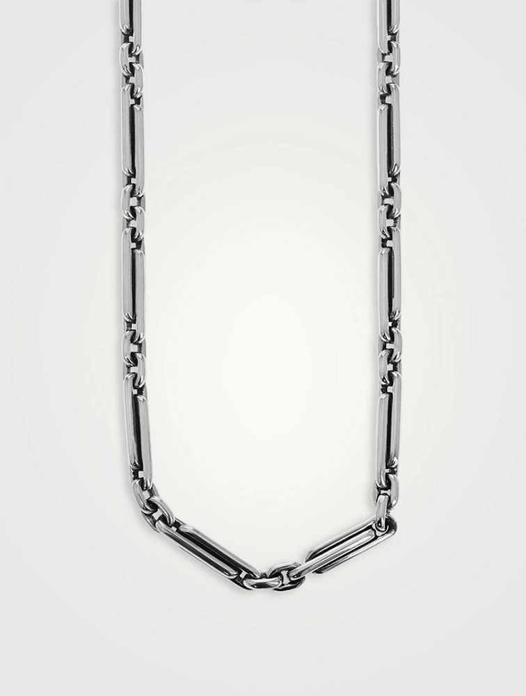 Large Silver Paperclip Necklace