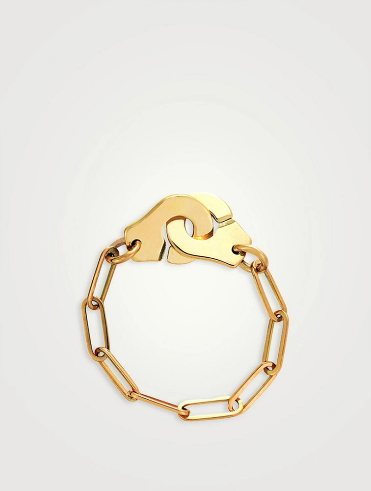 Menottes dinh van R7 18K Gold Chain Ring