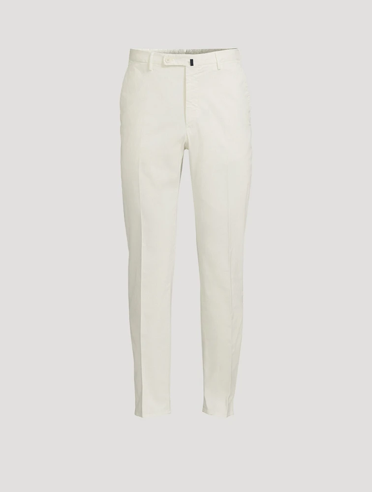 Stretch Cotton Slim-Fit Trousers