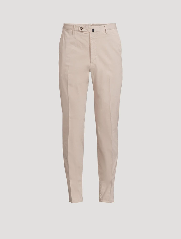 Stretch Cotton Slim-Fit Trousers