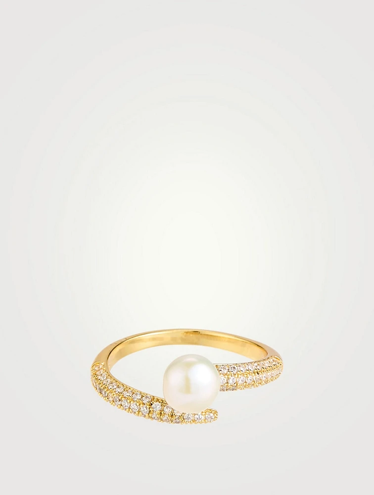 Pearly Pavé Ring