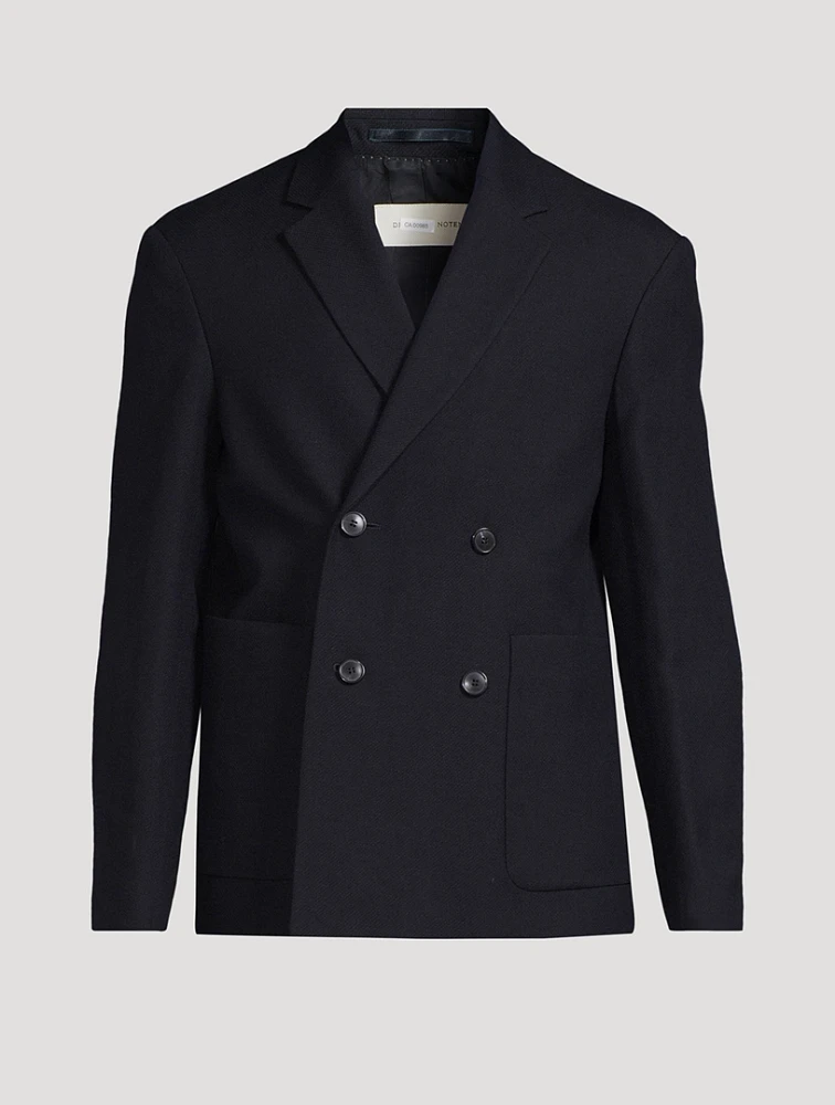 Barleys Wool And Linen Double-Breasted Jacket