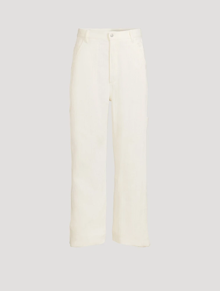 Pickerby Linen Straight-Leg Pants