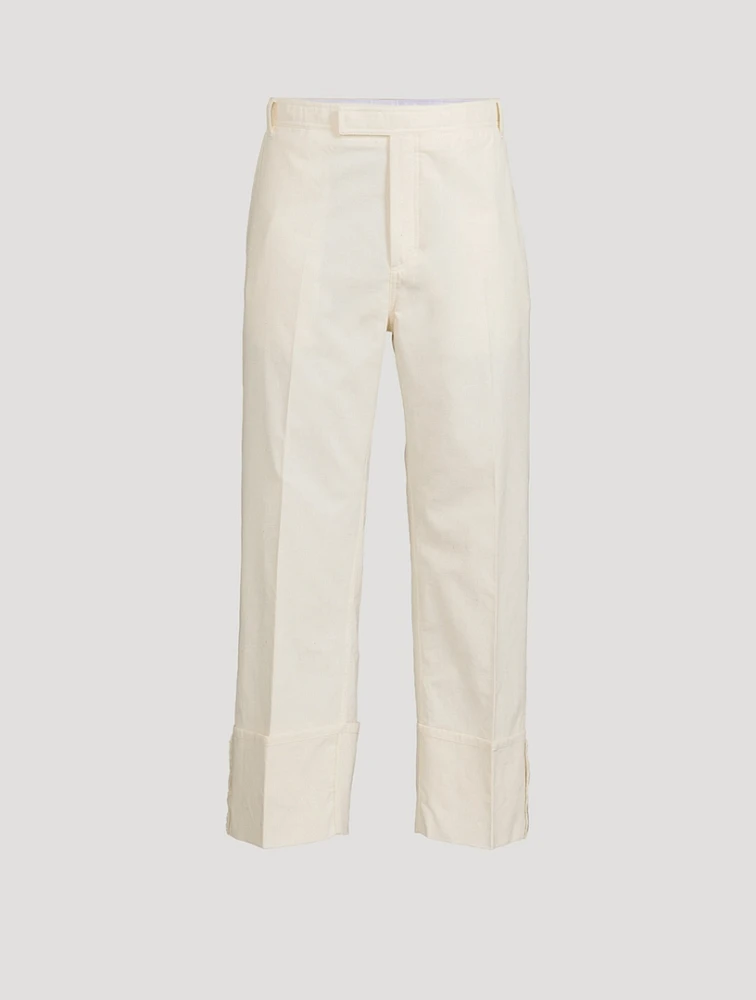 Muslin Unconstructed Straight-Leg Trousers