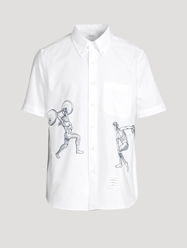 Embroidered Short-Sleeve Shirt