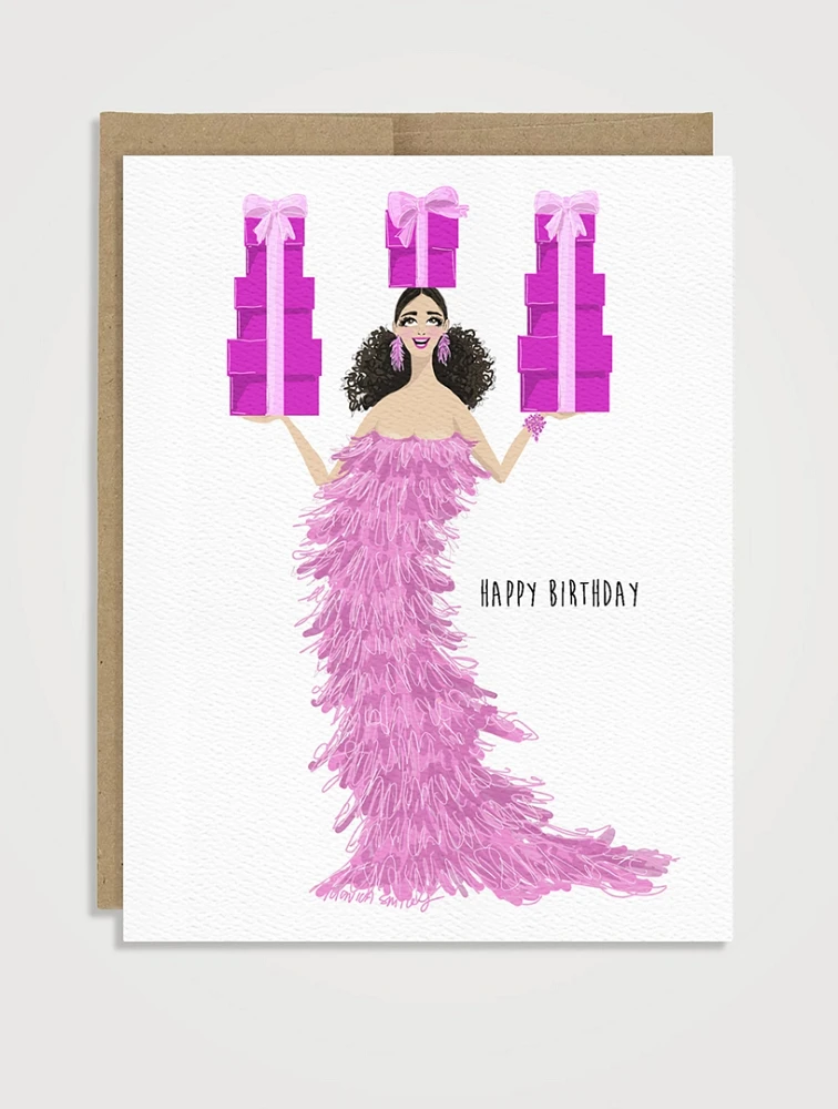 Festive Feathers Birthday Greeting Card