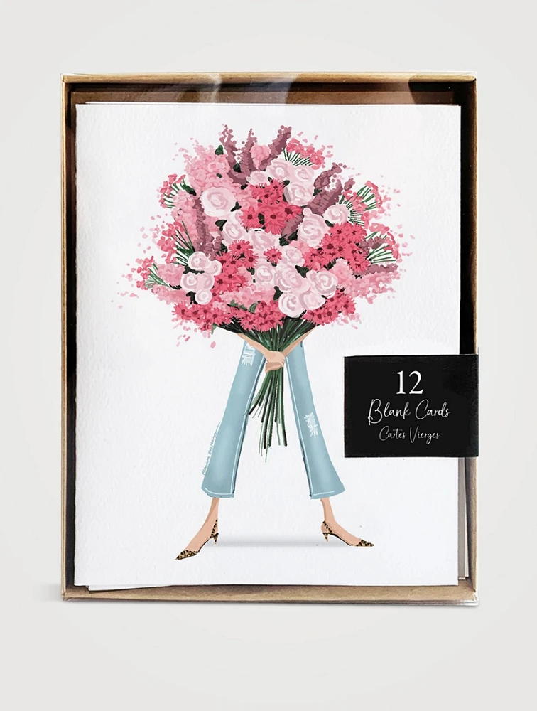 Set Of 12 Bloom Bottoms Blank Cards Box