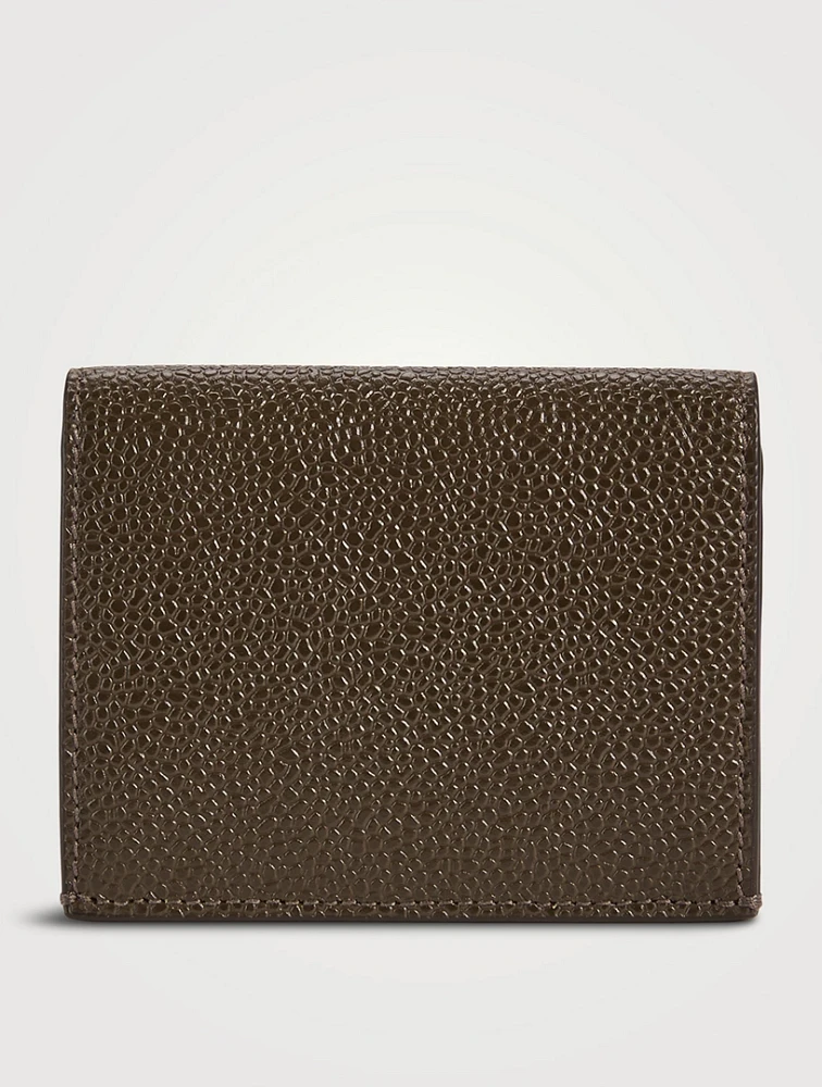 Pebble Grain Leather Double Card Holder