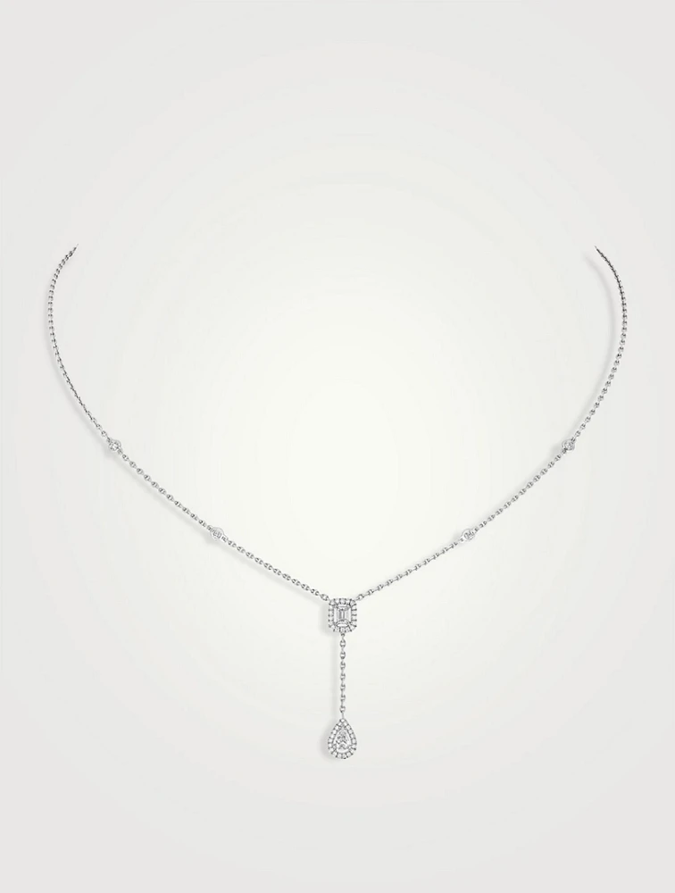 My Twin Dew Drop Gold Necklace With Diamonds