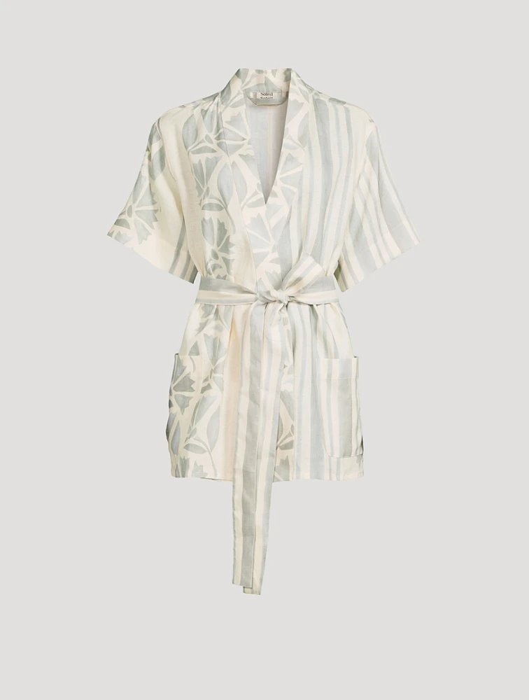 Gigi Printed Self-Tie Top