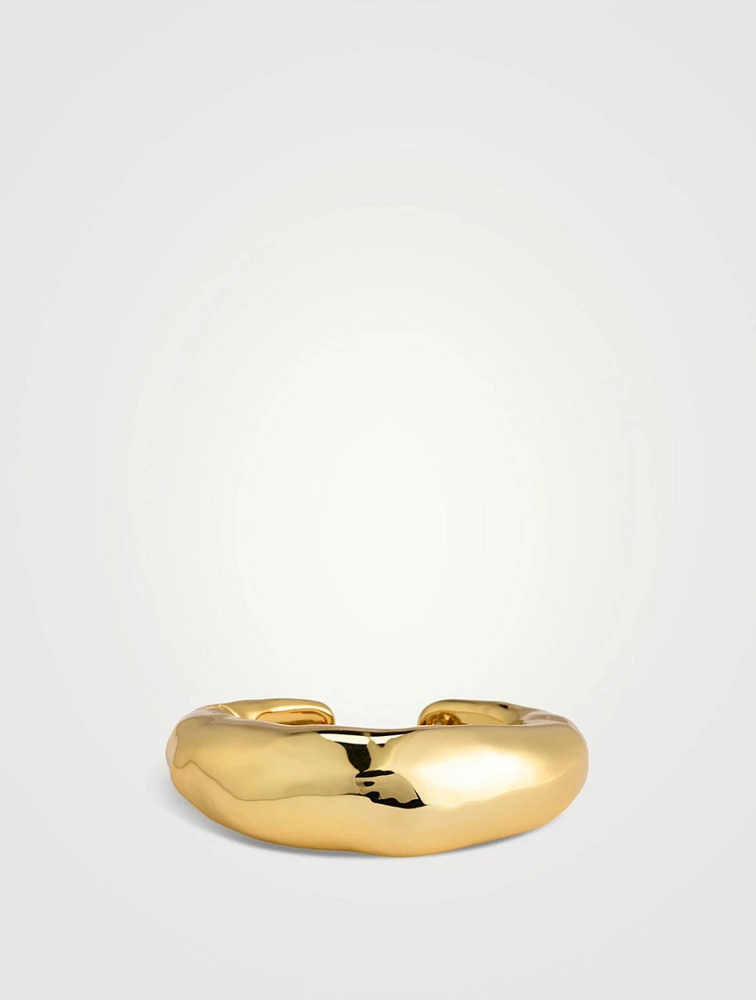Large Molten Hinged Cuff Bracelet