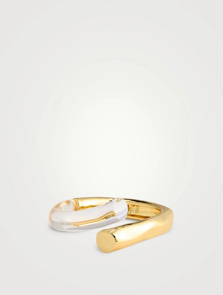 Liquid Lucite Bypass Hinge Bracelet