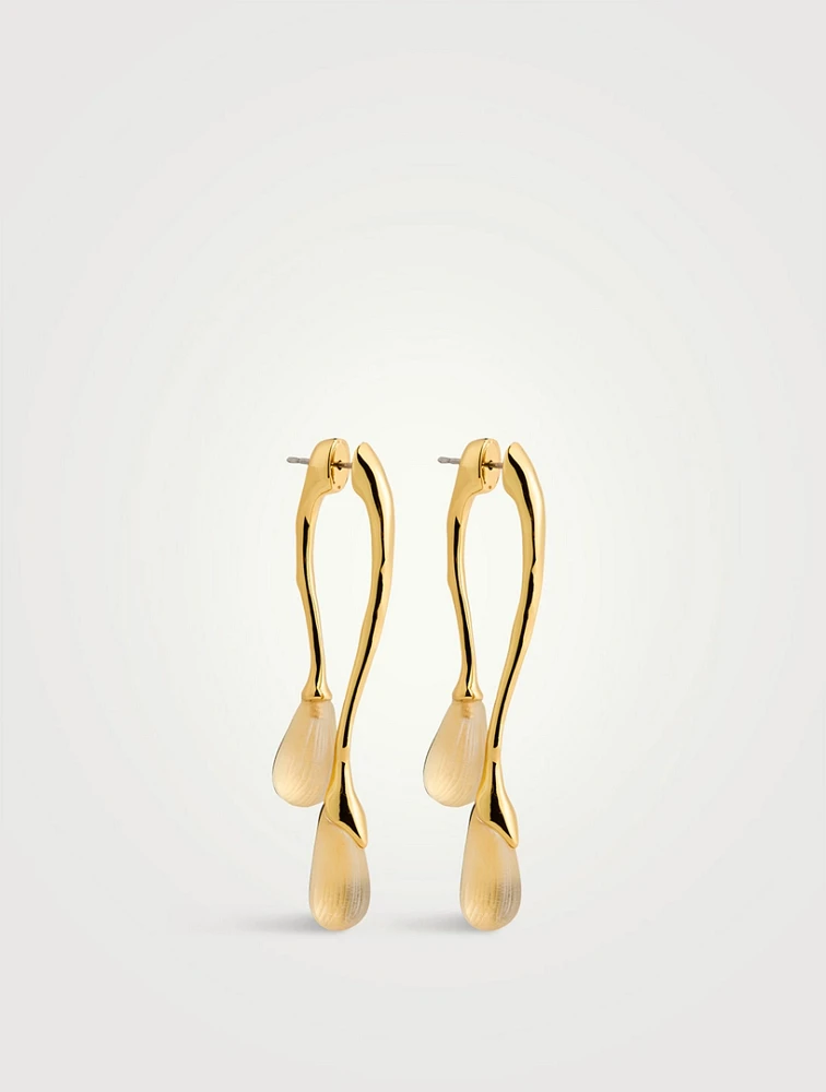 Lucite Front-To-Back Double Drop Earrings