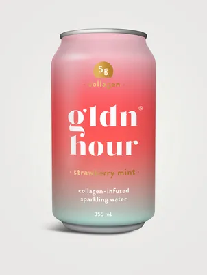 Strawberry Mint Collagen-Infused Sparkling Water