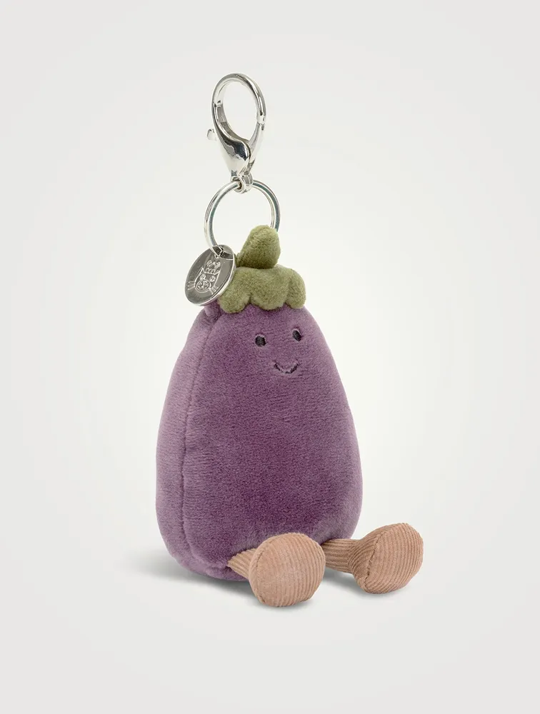 Vivacious Aubergine Plush Bag Charm