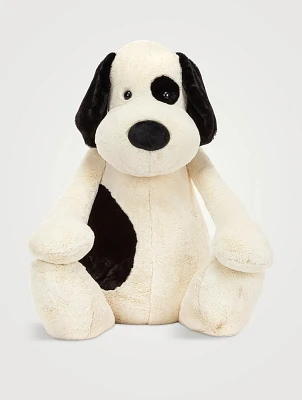 Gigantic Bashful Black And Cream Puppy Plush Toy
