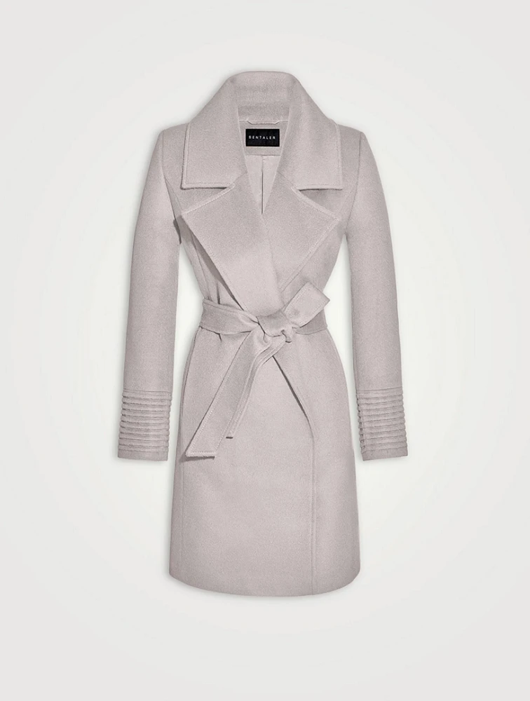 Belted Baby Alpaca Wool Wrap Coat