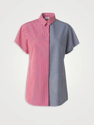 Poplin Shirt Stripe Print