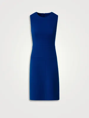 Wool Crêpe Double-Face Sheath Dress