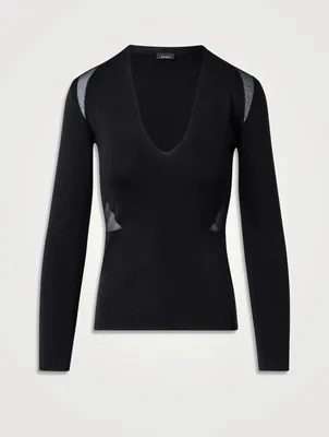 Stretch-Silk Sweater