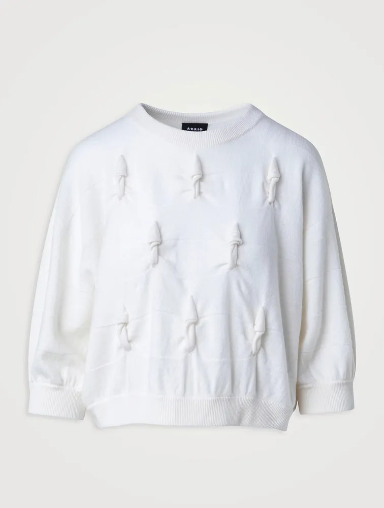 Knotted Cable Cashmere Sweater