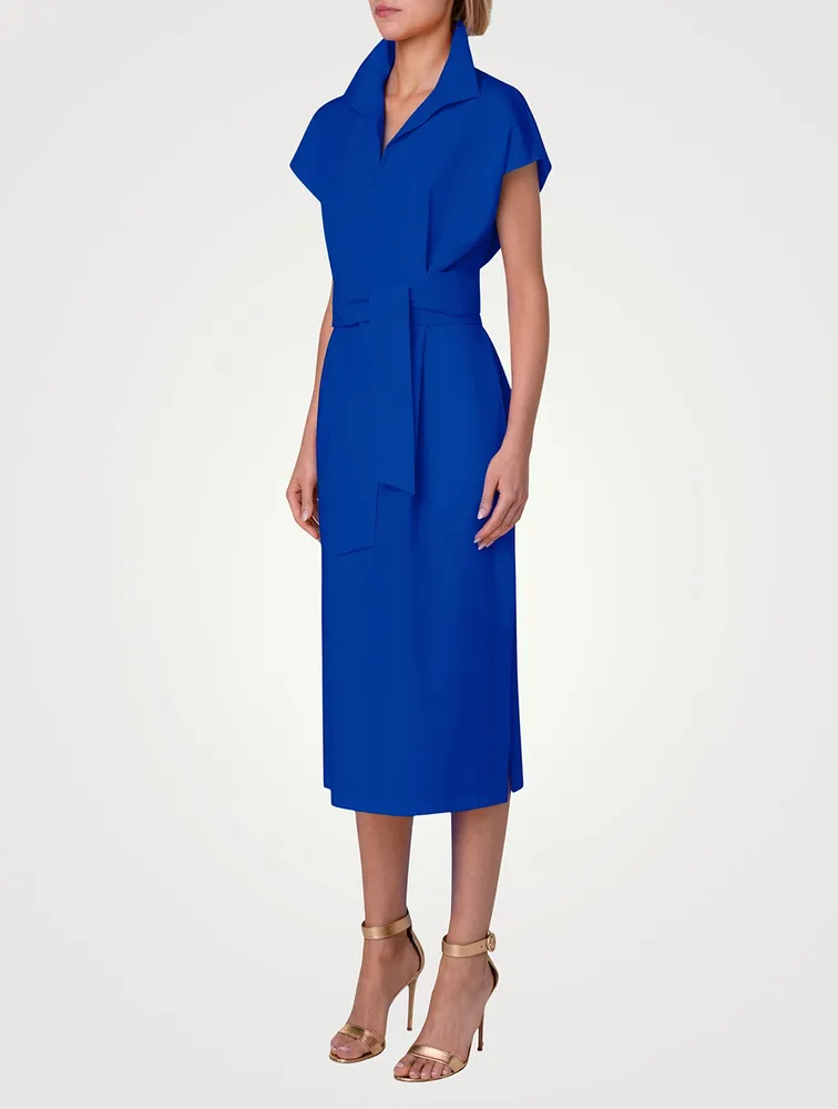 Cotton Silk Midi Dress