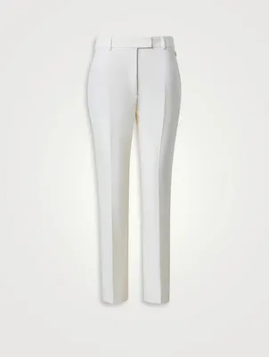 Francy Wool Double-Face Bootcut Trousers
