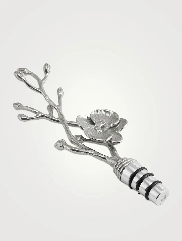 White Orchid Wine Stopper