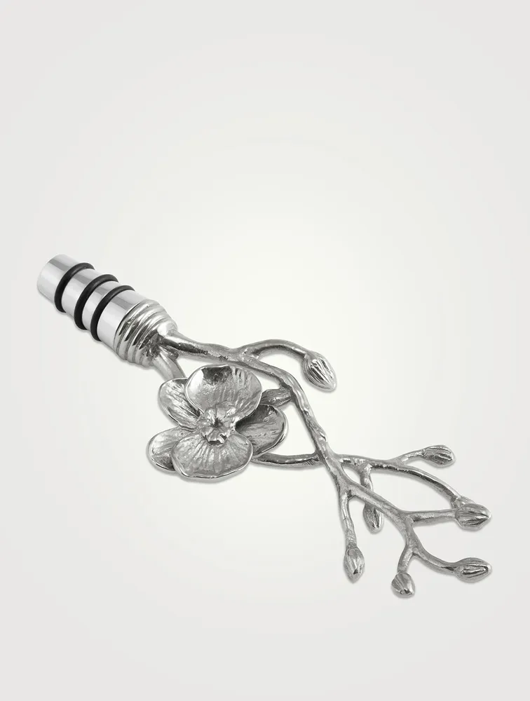 White Orchid Wine Stopper