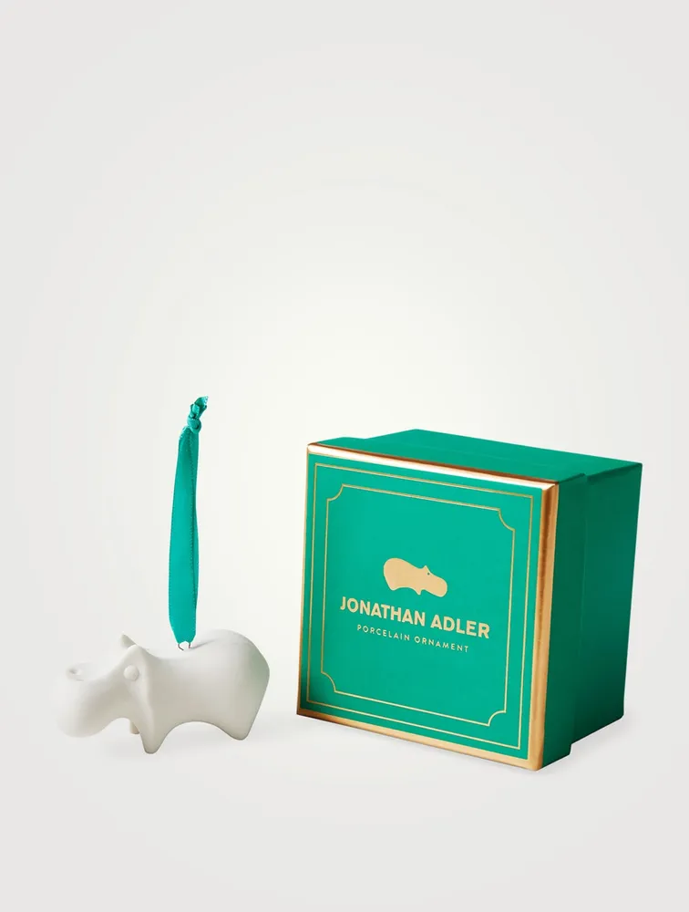 Hippo Porcelain Ornament