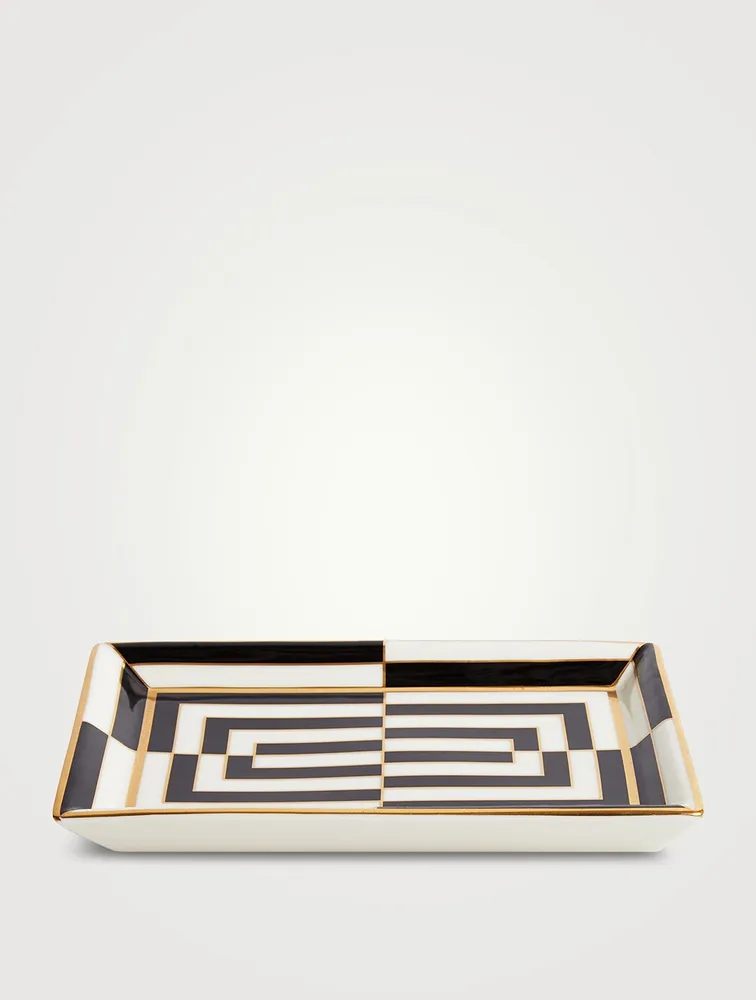 Op Art Porcelain Rectangle Tray
