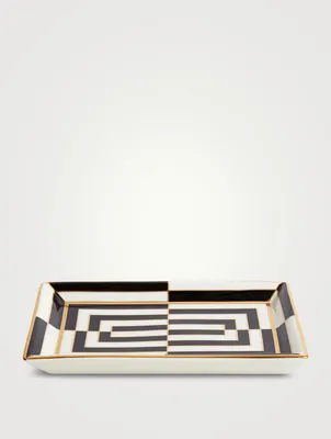 Op Art Porcelain Rectangle Tray