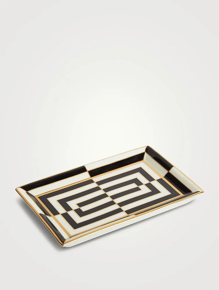 Op Art Porcelain Rectangle Tray