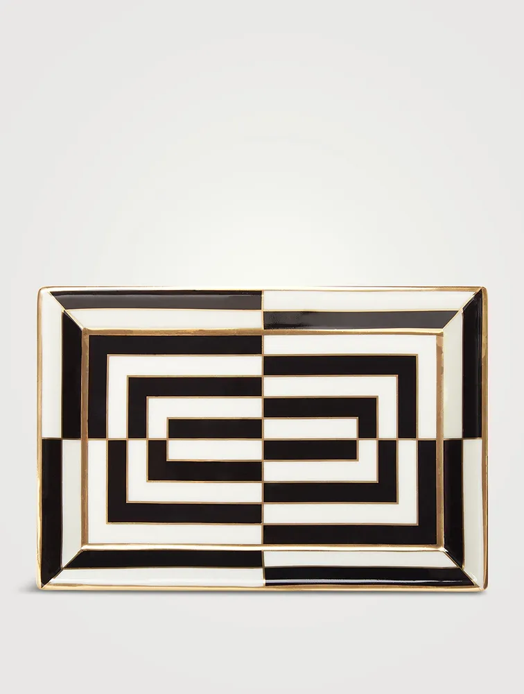 Op Art Porcelain Rectangle Tray