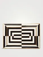 Op Art Porcelain Rectangle Tray