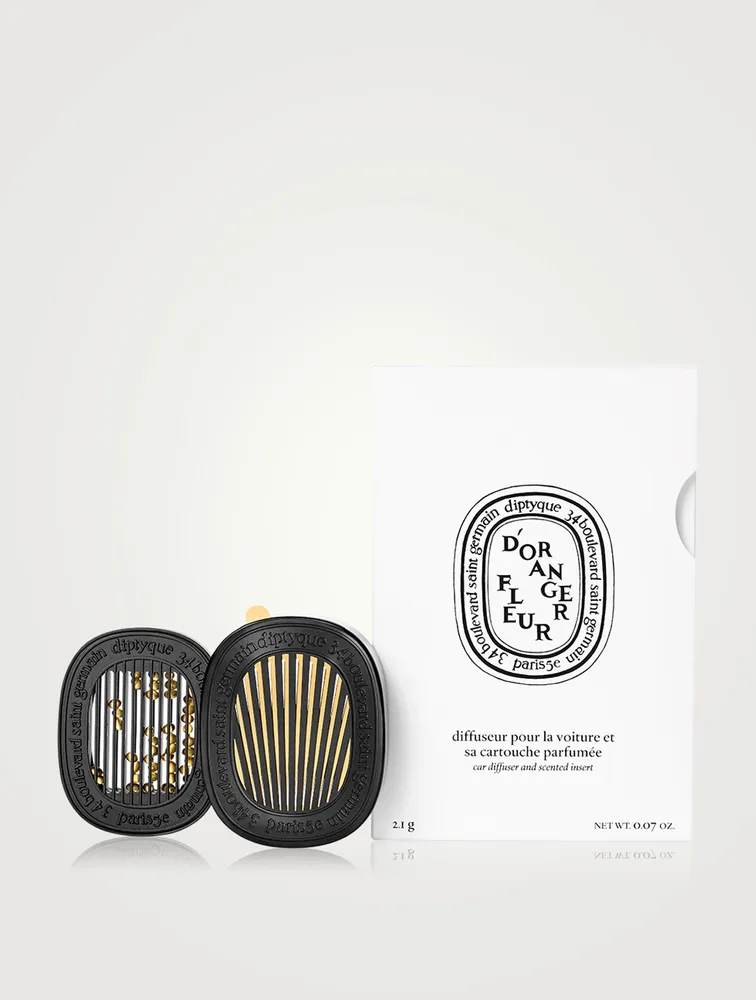 Fleur D'Oranger (Orange Blossom) Car Fragrance Diffuser & Refill Insert Set