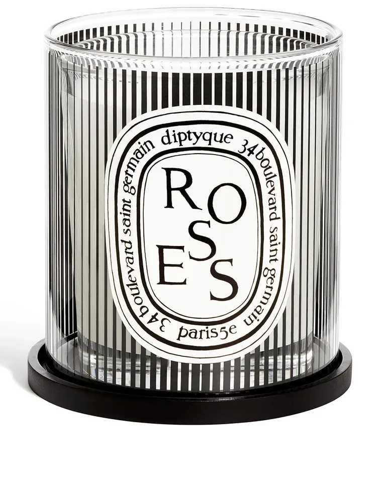 Limited Edition Candle Holder Set with Roses Candle