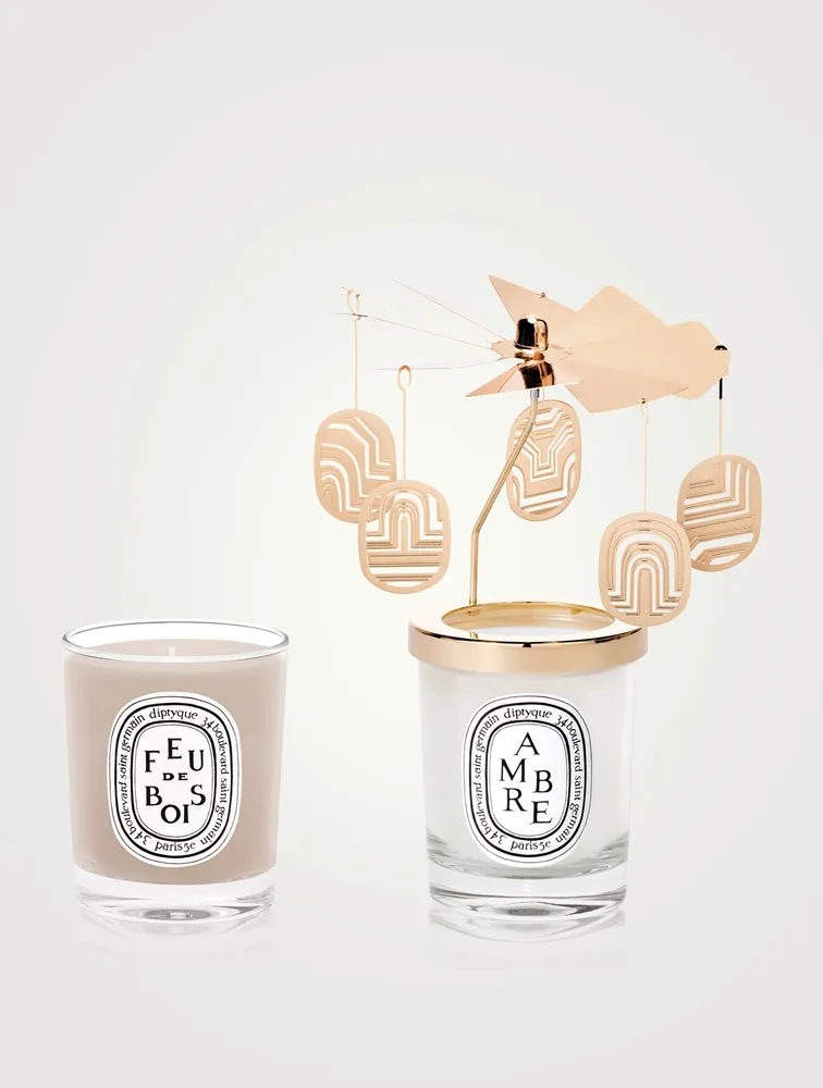 Feu de Bois & Ambre Candle Carousel Set