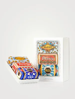Three Mini Soap  & Soap Dish Gift Set