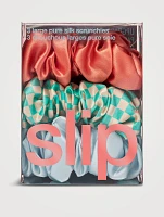 Pure Silk Large Scrunchies - Sea Mist