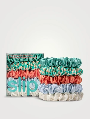 Pure Silk Midi Scrunchies - Seashell
